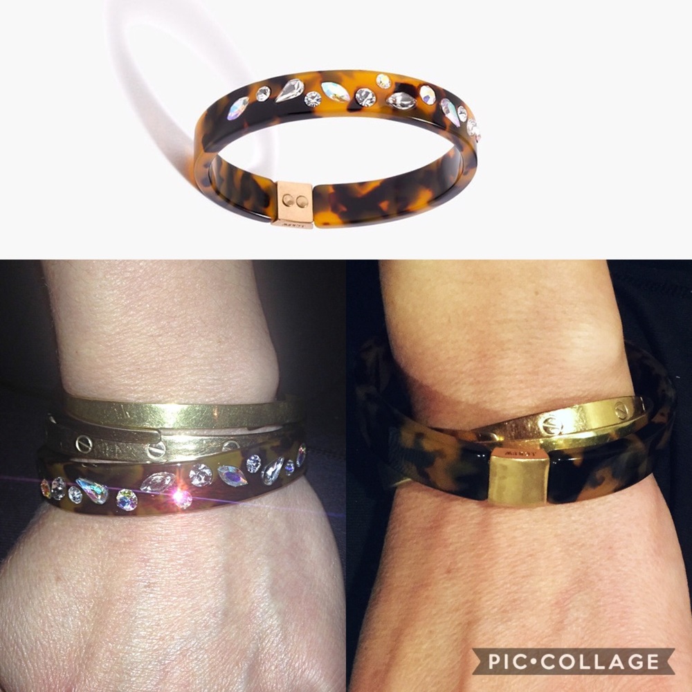 J.Crew wide stack bracelet with crystals